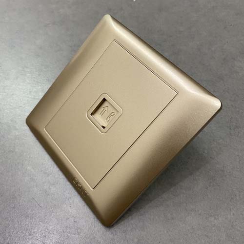 Bộ ổ cắm điện thoại đơn màu vàng